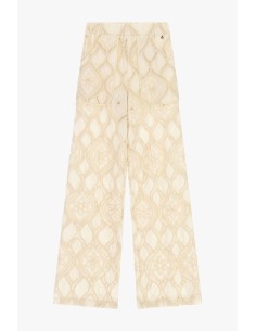 Calças Palazzo Bordadas com Bolsos Aplicados Dixie 2