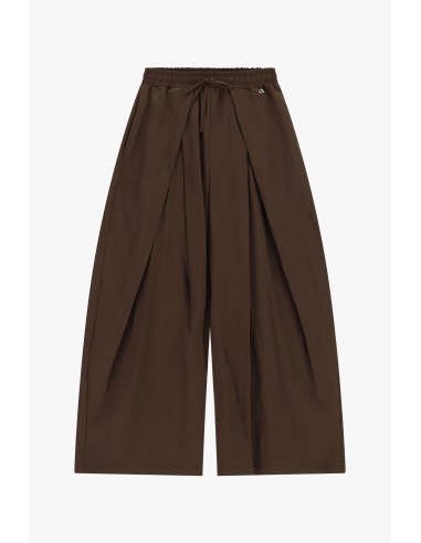 Calças palazzo de cintura alta com pences frontais Dixie