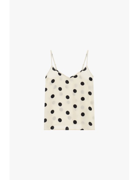 Top de Poás com Alças Finas e Decote em V Dixie