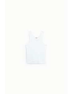 Top sem mangas canelado, gola redonda, corte justo Dixie 2