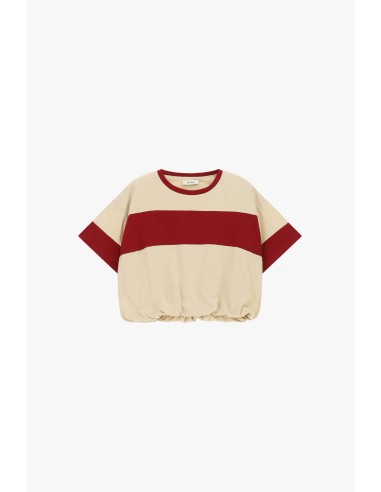 T-Shirt De Manga Curta Com Elástico E Maxi Faixa Dixie