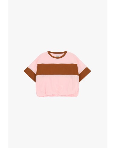 T-shirt de manga curta com elástico e maxi banda Dixie