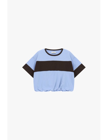 T-shirt de manga curta com elástico e faixa maxi Dixie