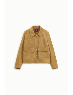 Casaco Em Pele Com Bolsos Frontais E Botões Dixie 2