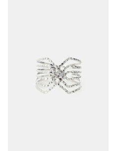 Bracelete Rígido Geométrico com Textura Martelada Dixie