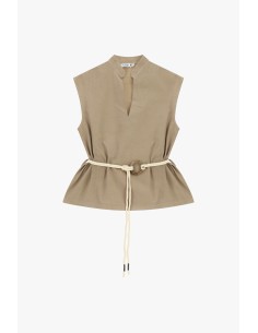 Blusa Sem Mangas Com Cinto Para Atar Please