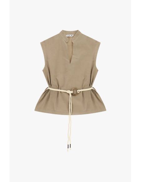 Blusa Sem Mangas Com Cinto Para Atar Please