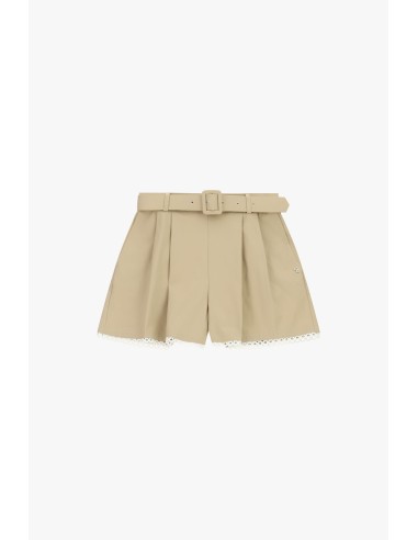Shorts Regular-Fit com Cintura e Barra Ajourada Please