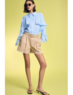 Shorts Regular-Fit Com Cintura E Borda Perfurada Please