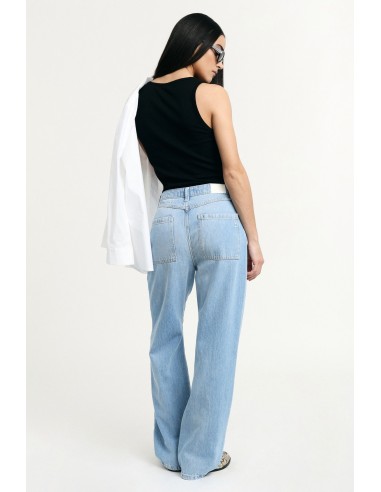Jeans De Perna Larga Com Rasgões No Joelho Please