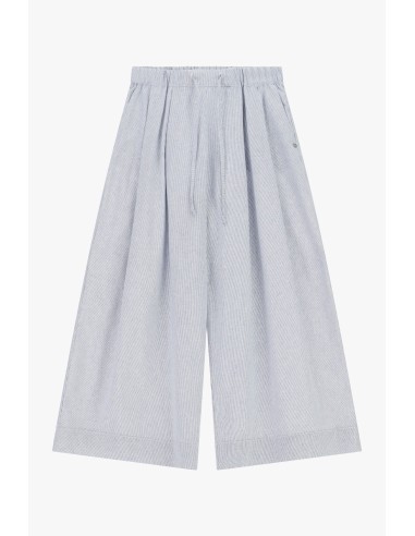Calças palazzo largas com elástico e cordão Please