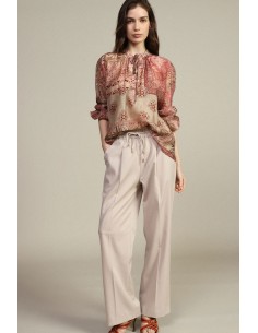 Pantaloni Palazzo Vita Elasticizzata Con Pinces Dixie - Vestiti Fir...