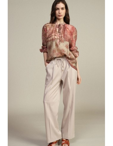 Pantaloni Palazzo Vita Elasticizzata Con Pinces Dixie - Vestiti Fir...