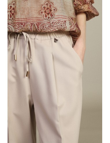 Pantaloni Palazzo Vita Elasticizzata Con Pinces Dixie - Vestiti Fir...