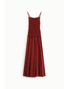 Vestido comprido com corpete franzido Dixie 2