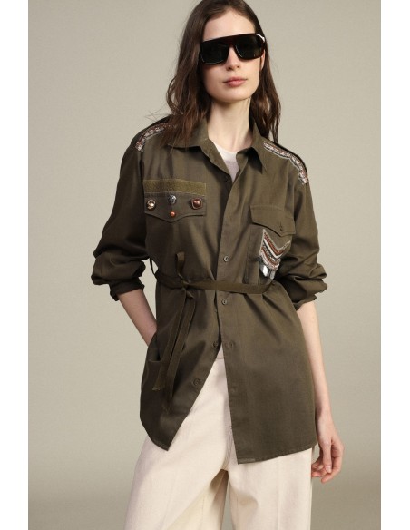 Blazer com Bolsos e Botões Decorativos Dixie