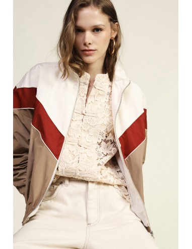 Bomber Con Zip Motivo Geometrico E Polsini Elasticizzati Dixie - Ve...