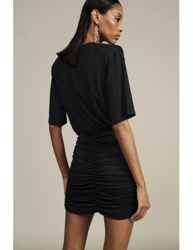 Vestido Curto com Franzidos Frontais Dixie
