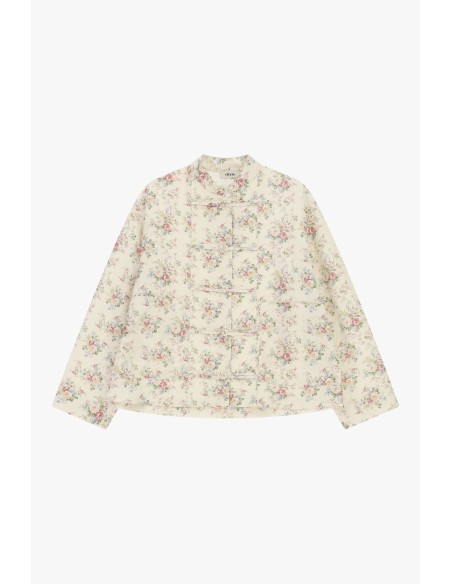 Casaco Acolchoado Estampado Floral Fecho por Cordões Dixie