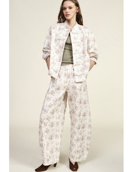 Pantaloni Palazzo Stampa Floreale A Gamba Ampia Dixie - Vestiti Fir...