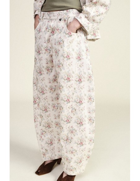 Pantaloni Palazzo Stampa Floreale A Gamba Ampia Dixie - Vestiti Fir...