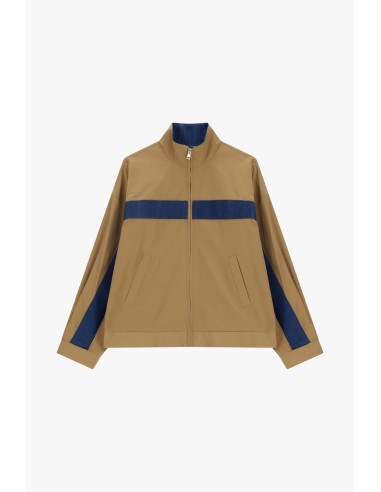 Bomber com faixa contrastante e fecho éclair Dixie