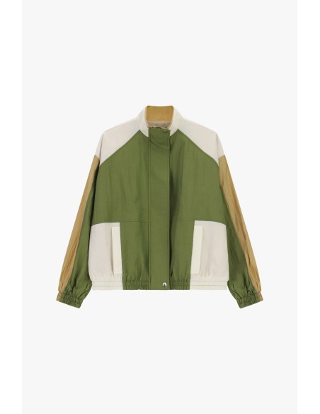 Bomber com painéis em contraste e punhos elásticos Dixie
