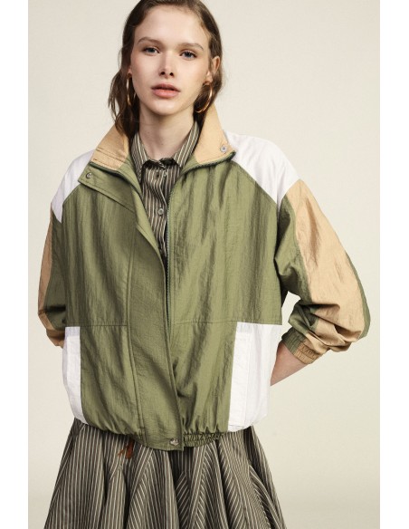 Bomber com painéis em contraste e punhos elásticos Dixie