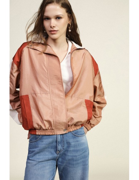Bomber com painéis em contraste e detalhes elásticos Dixie