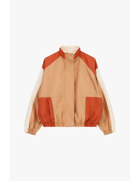Bomber com painéis em contraste e detalhes elásticos Dixie