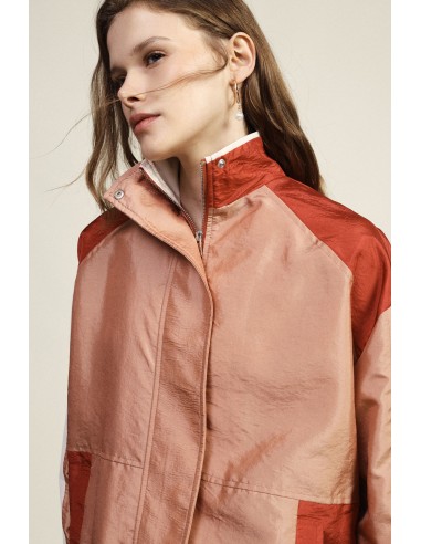 Bomber com painéis contrastantes e detalhes elásticos Dixie