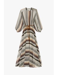 Abito Lungo A Righe Con Cintura Intrecciata Dixie - Vestiti Firmati... 2