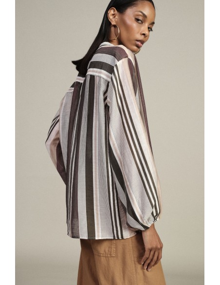 Blusa Ampia A Righe Con Maniche Lunghe Dixie - Vestiti Firmati Life...