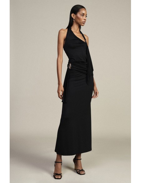 Gonna Midi Con Drappeggio E Dettaglio Gioiello Dixie - Vestiti Firm...