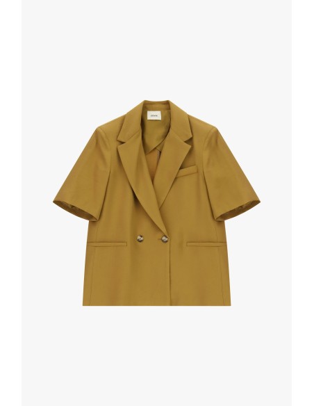Blazer cruzado, mangas curtas e bolsos Dixie