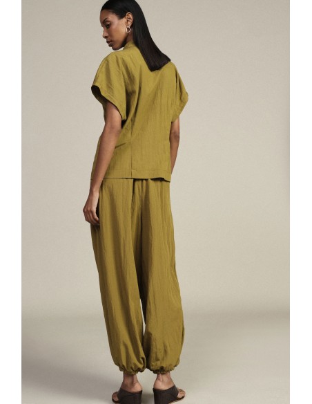 Pantaloni Palazzo Ampi Con Elastico In Vita E Fondo Dixie - Vestiti...