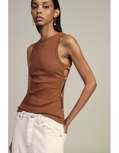 Top Smanicato Con Bottoni Laterali Sagomati Dixie - Vestiti Firmati...