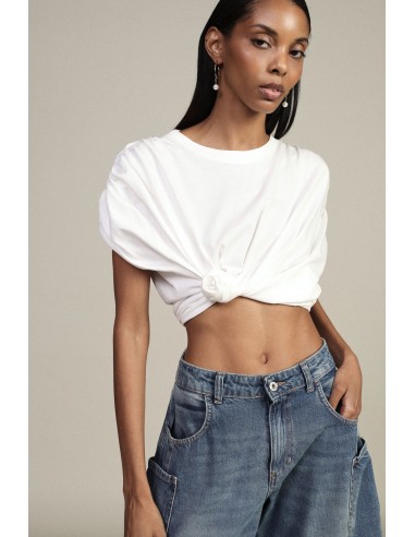 T-Shirt Manica Lunga Con Spalle Arricciate Dixie - Vestiti Firmati ...