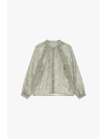 Camisa Ampla Com Estampa Floral E Mangas Compridas Dixie