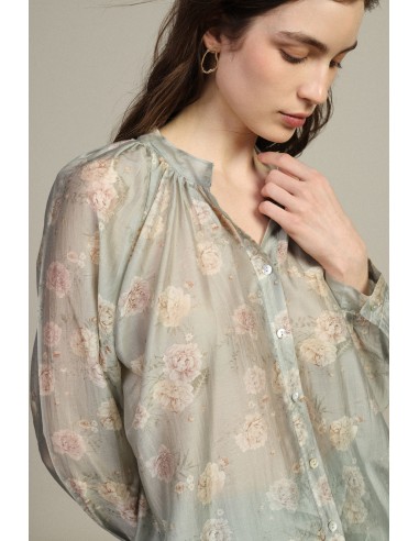 Camisa ampla com estampa floral e mangas compridas Dixie