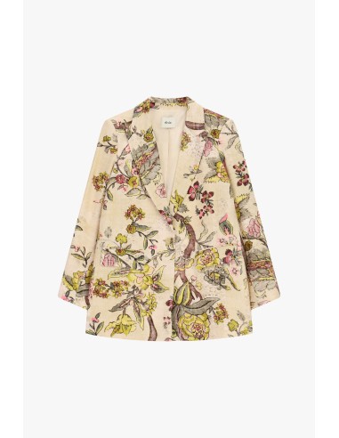 Blazer com padrão floral, de abotoamento simples, com bolsos Dixie