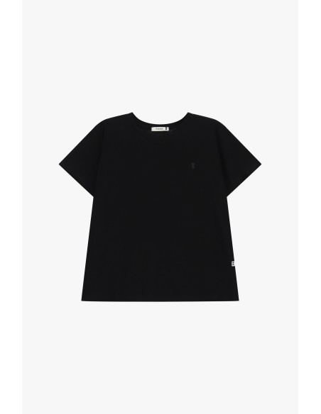T-shirt corte regular gola redonda logótipo bordado Please
