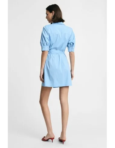 Vestido Curto Cruzado Com Cinto E Flor Please