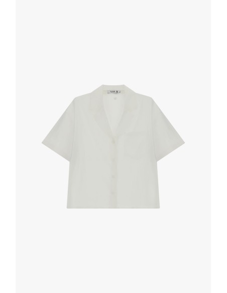 Camisa boxy curta com bolso no peito Please