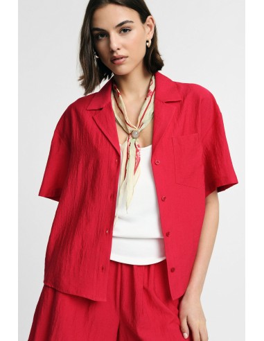 Camisa boxy curta com bolso no peito Please