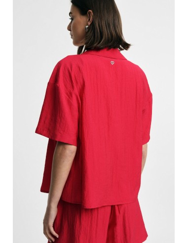 Camisa boxy curta com bolso no peito Please