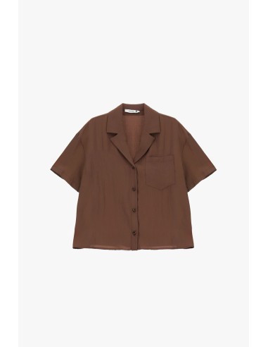Camisa boxy curta com bolso no peito Please