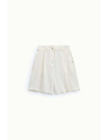 Shorts de corte regular com pences e bolsos laterais Please