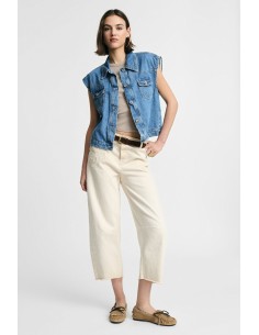 Trousers Vita Alta Con Fondo Taglio Vivo Please - Vestiti Firmati L...