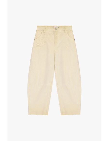 Trousers Vita Alta Con Fondo Taglio Vivo Please - Vestiti Firmati L...